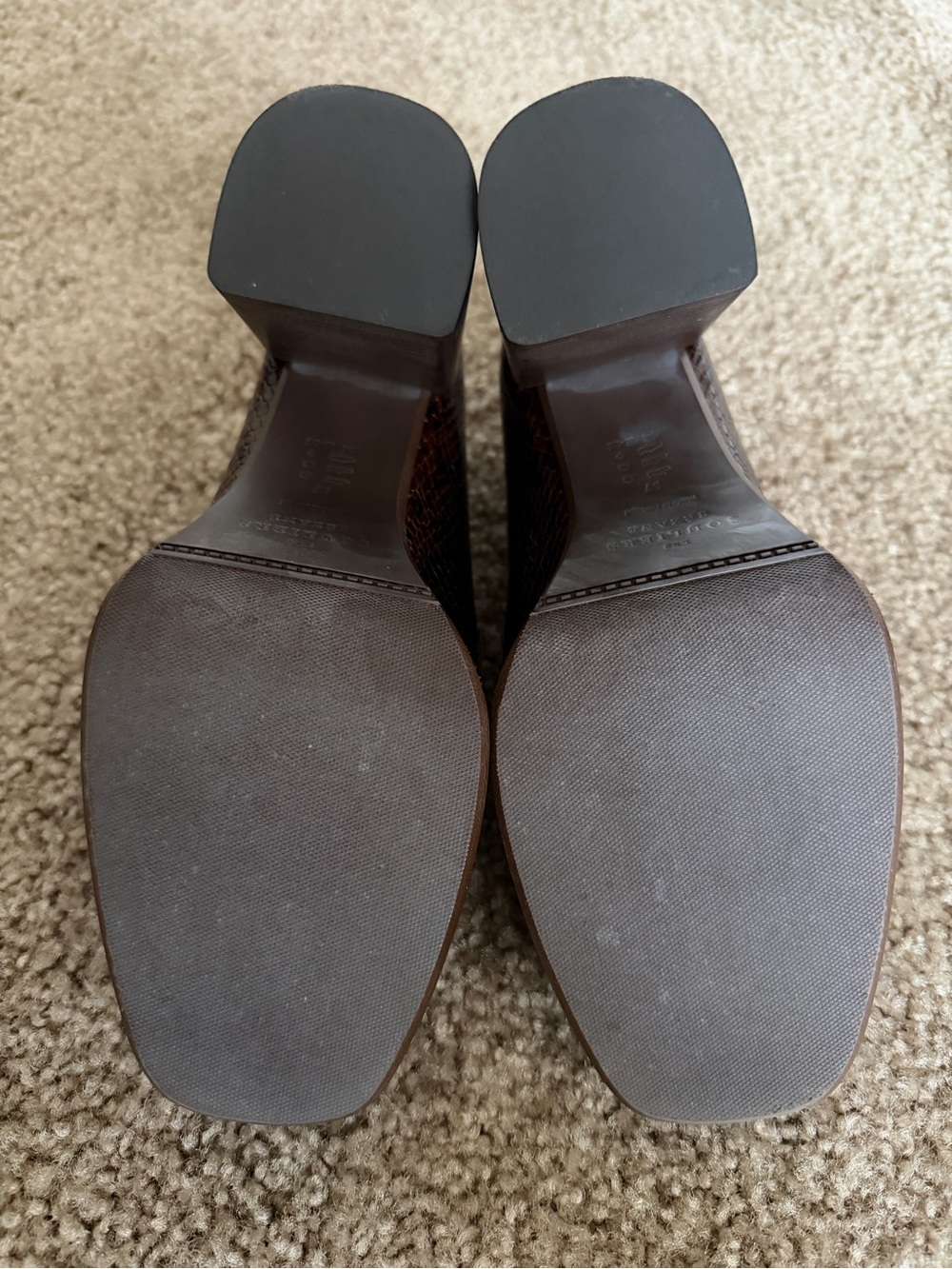 Sézane Brown Snakeskin-Effect Loafers - Picture 5 of 8